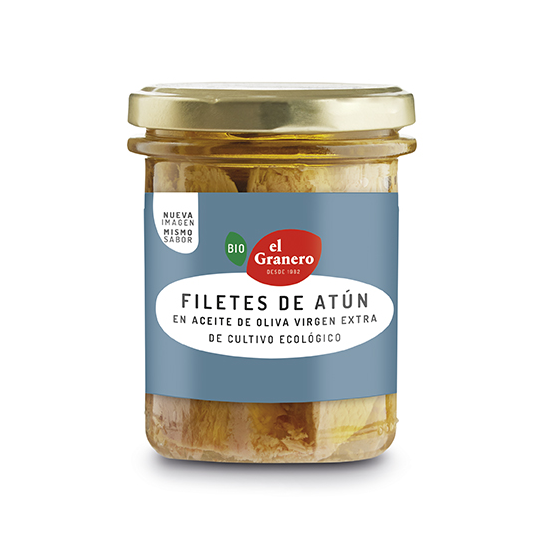 Filetes de atún con aceite de oliva bio El Granero Integral 195g en