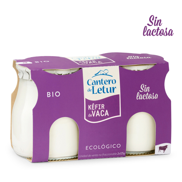 Leche de vaca entera sin lactosa bio (1l) cantero de letur