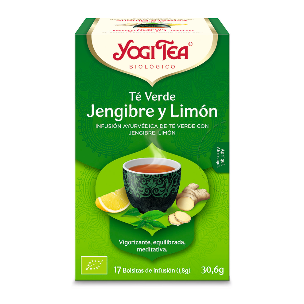 Infusión Jengibre y limón Yogi Tea 17 bolsitas en Biosano