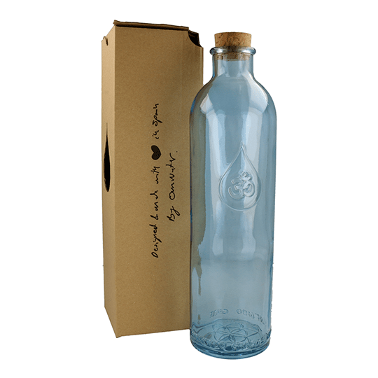 Agua de Mar en botella de cristal azul COBALTO - Eco·Reciclat