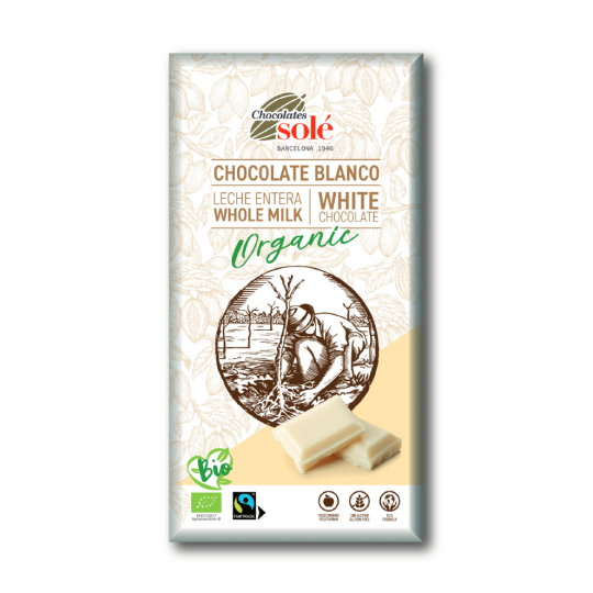 Chocolate blanco Chocolates Solé 100g.